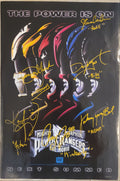 Power Rangers - 1995 Movie - signed promo poster by  all 6 actors,