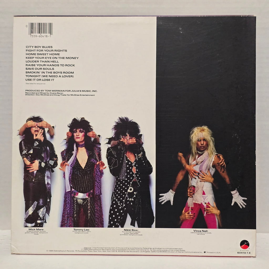 Motley Crue - Theatre Of Pain - signed lp by 4 band members
