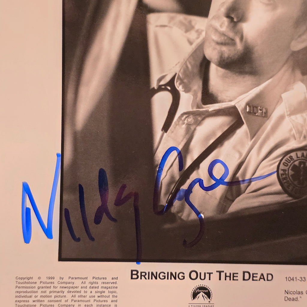 Nicolas Cage signed press photo Bringing out the dead 1999,  Original, Vintage, Great Gifts, 60s 80s 90s