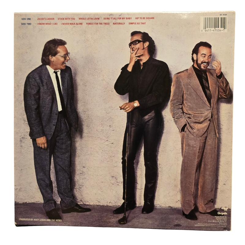 Huey Lewis and the News  - Fore! -  signed lp by 6 band members