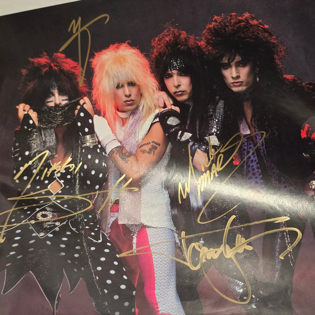 Motley Crue - Theatre Of Pain - signed insert sleeve by 4 band members
