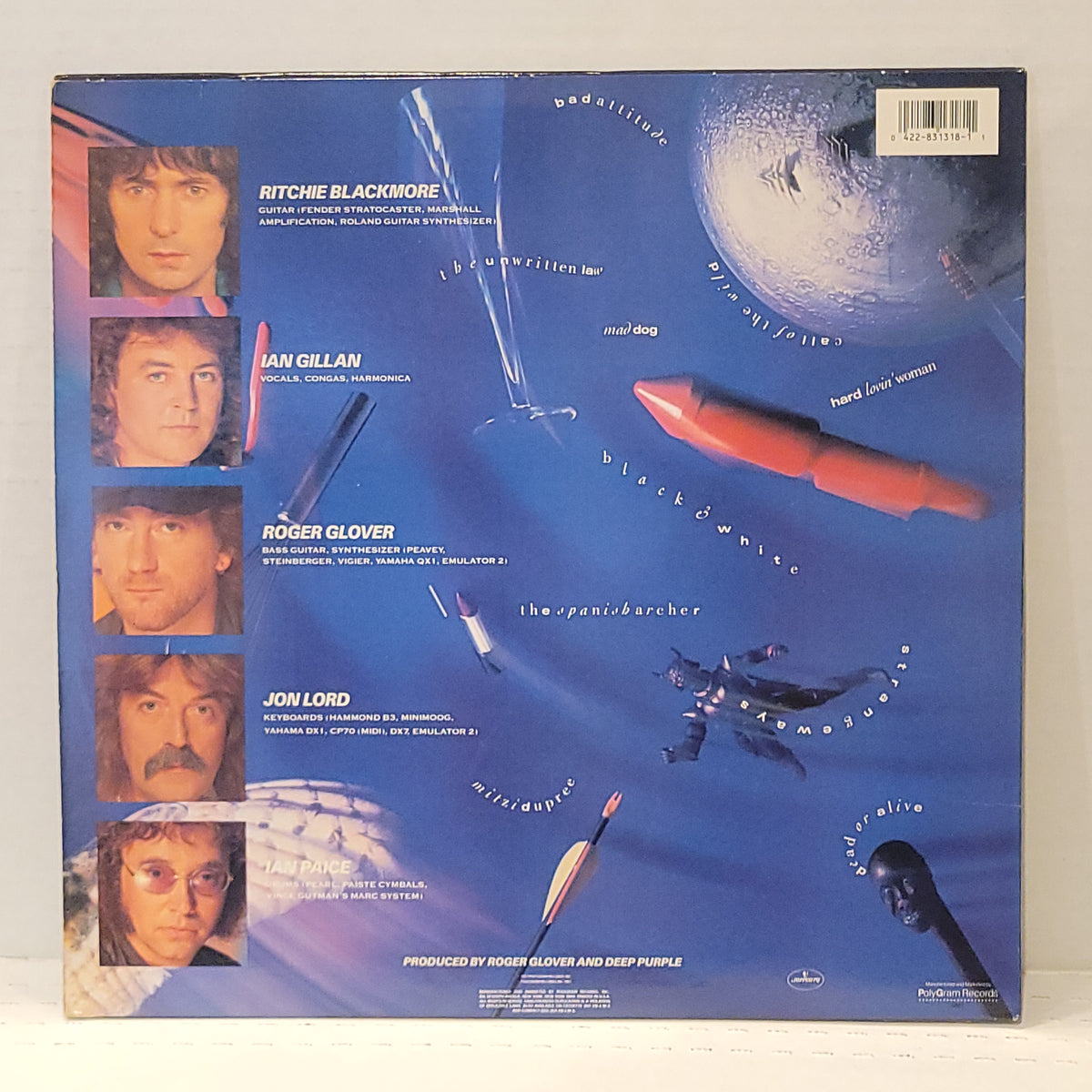 Deep Purple -  The House of Blue Light - signed lp by 5 band members