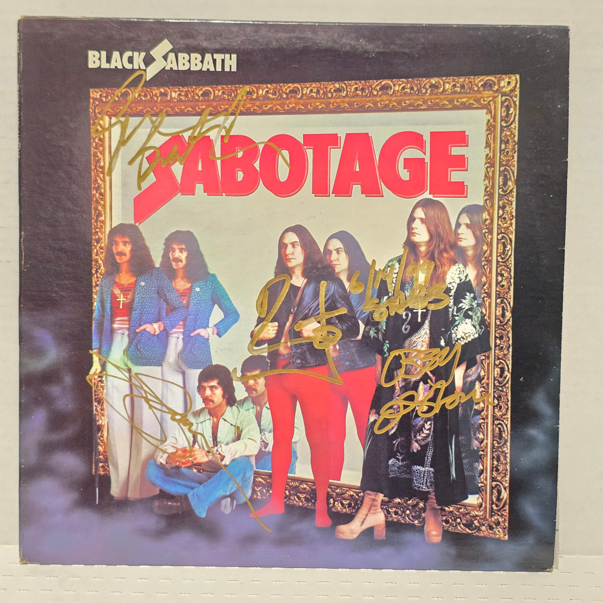 Black Sabbath - Sabotage - signed lp by 4 band members