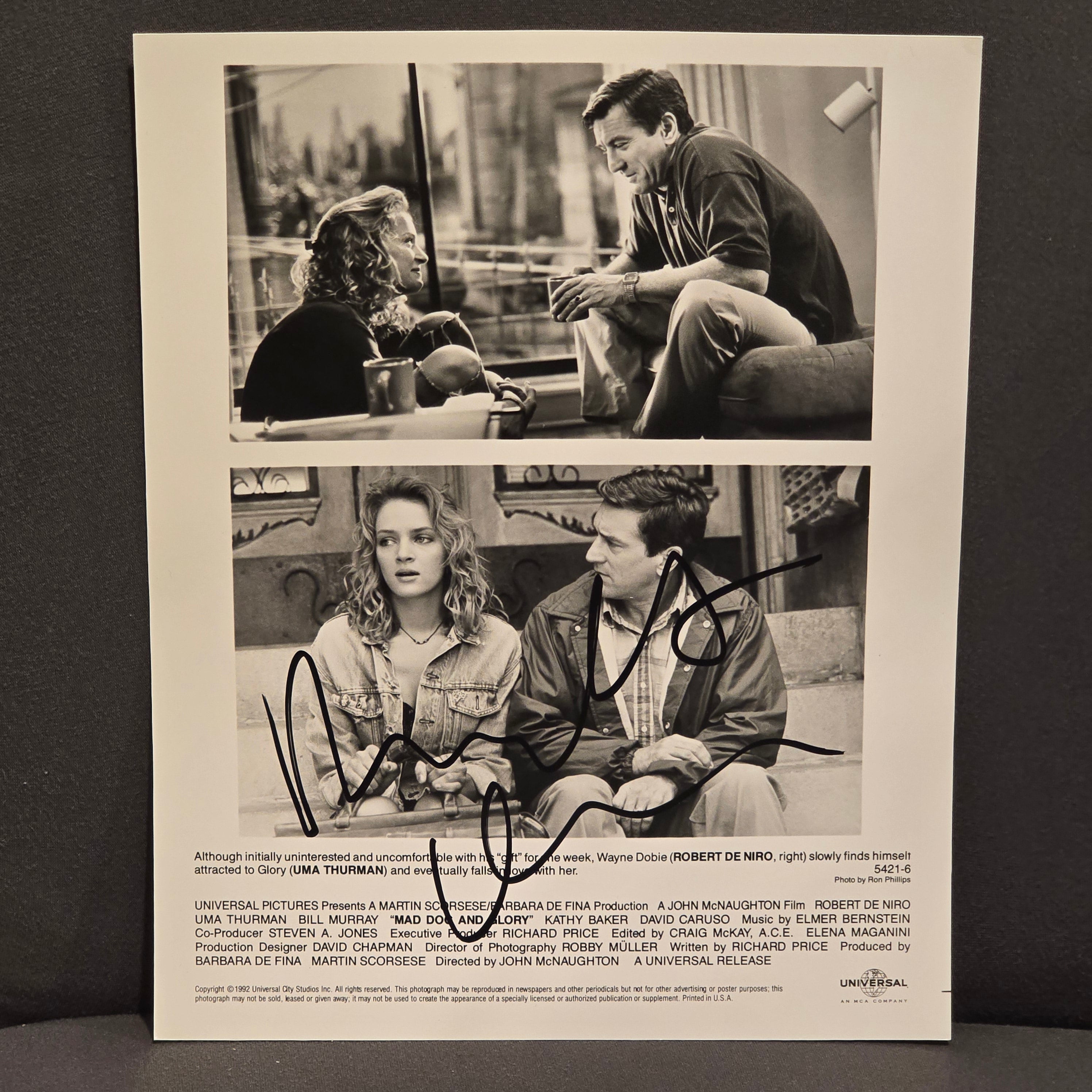Robert De Niro signed press photo Mad Dog and Glory 1992, Original, Vintage, Great Gifts, 70s 80s 90s