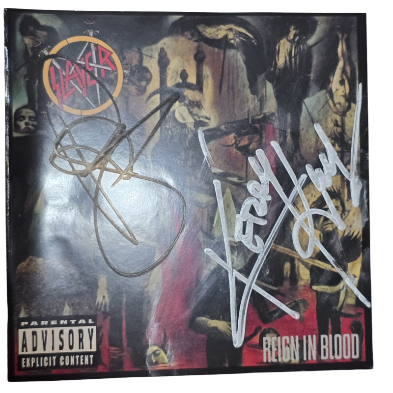 Slayer  - Reign in blood Europe press - signed cd by 4 band members