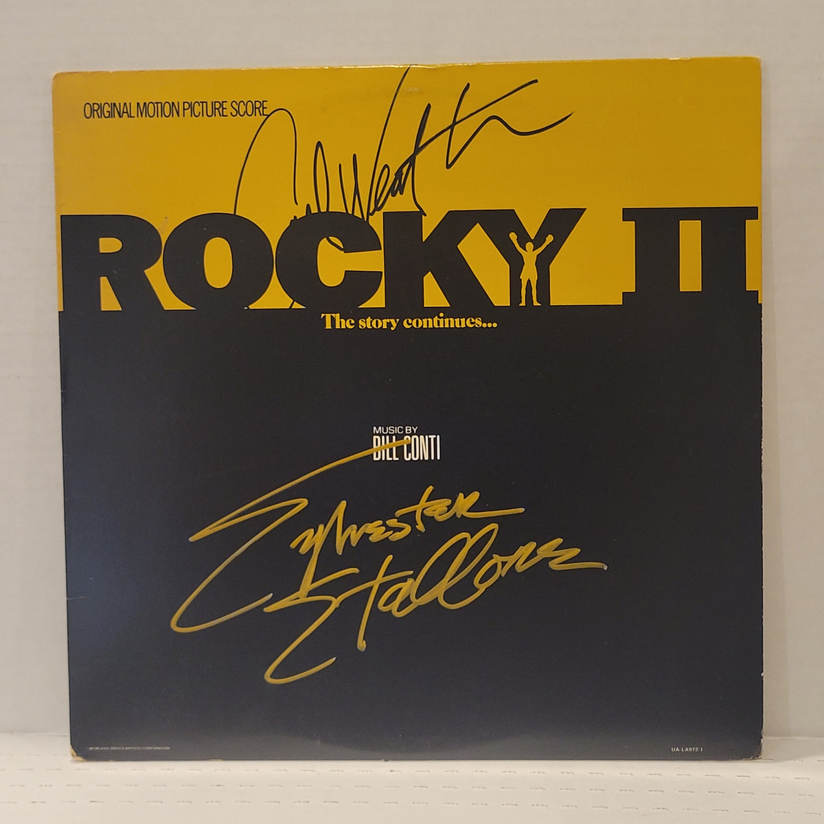 Sylvester Stallone  and Carl Weathers - Rocky 2 Soundtrack -  signed lp