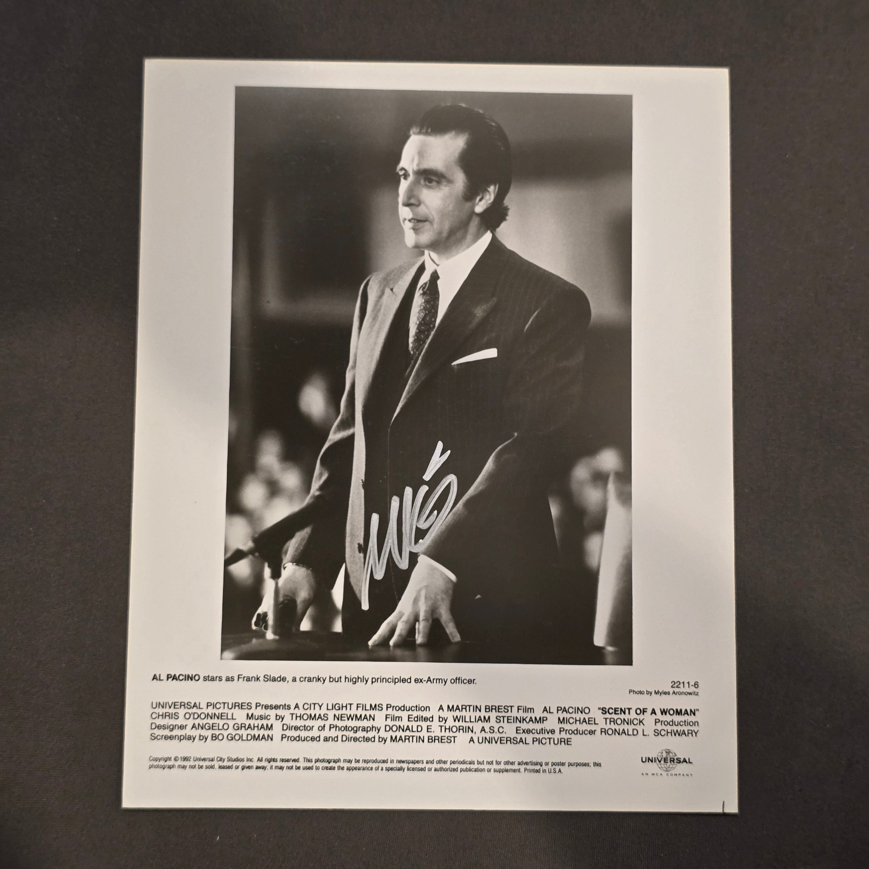 Al Pacino Signed Press Photo Scent of a Woman 1992, Original, Vintage, Great Gifts, 70s 80s 90s