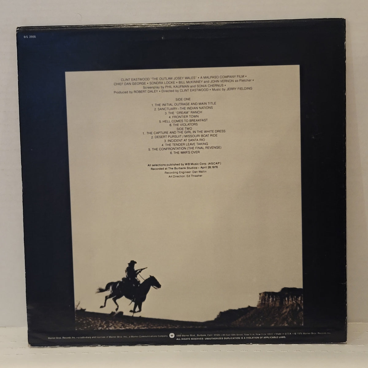Clint Eastwood -  The Outlaw Josey Wales  Soundtrack - signed lp