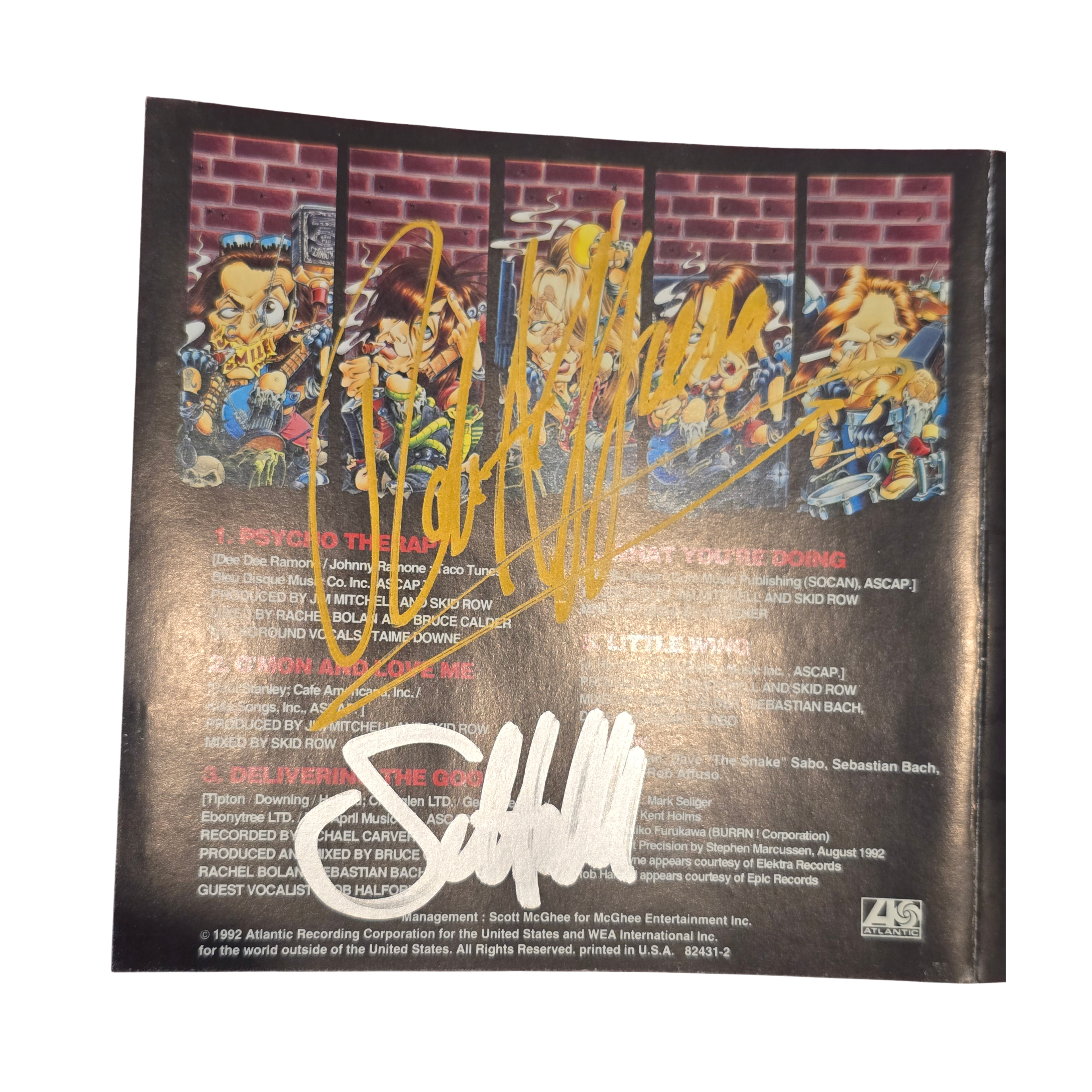 Skid row - signed cd - b-side ourselves - signed cd by 5 band members