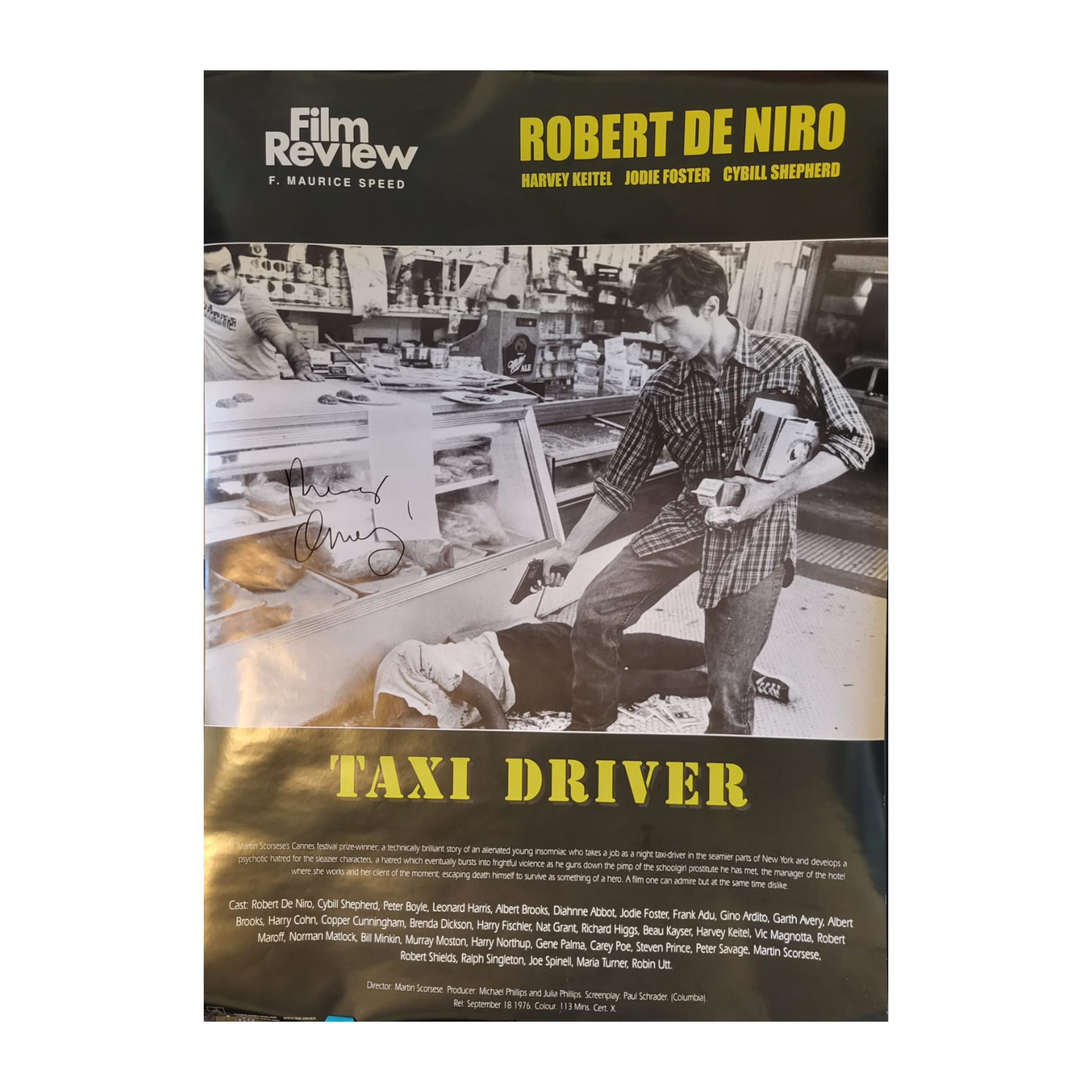 Robert De Niro - Taxi Driver Film Review - signed poster