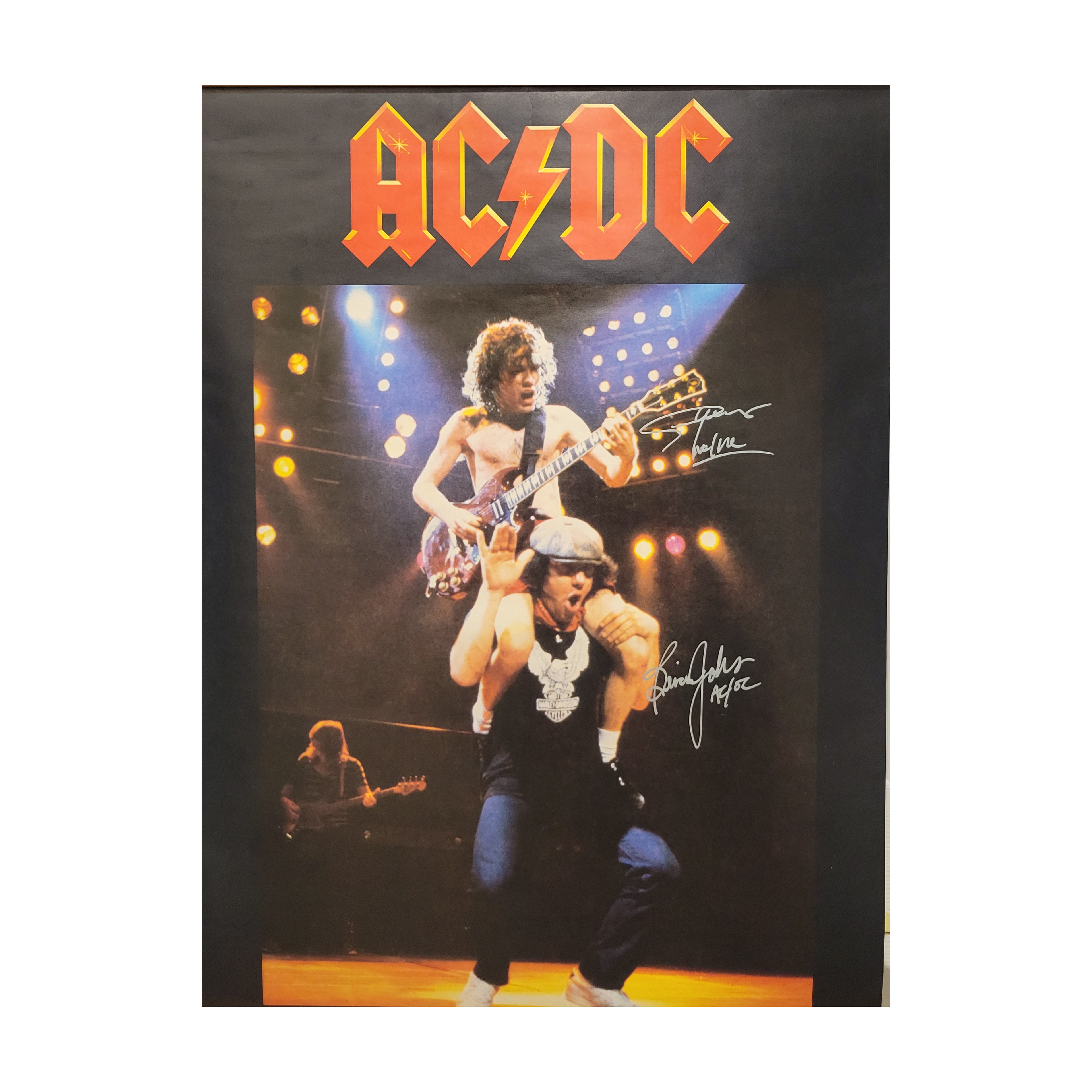 AC/DC - Flick Of The Switch - Signed poster by 2 band members