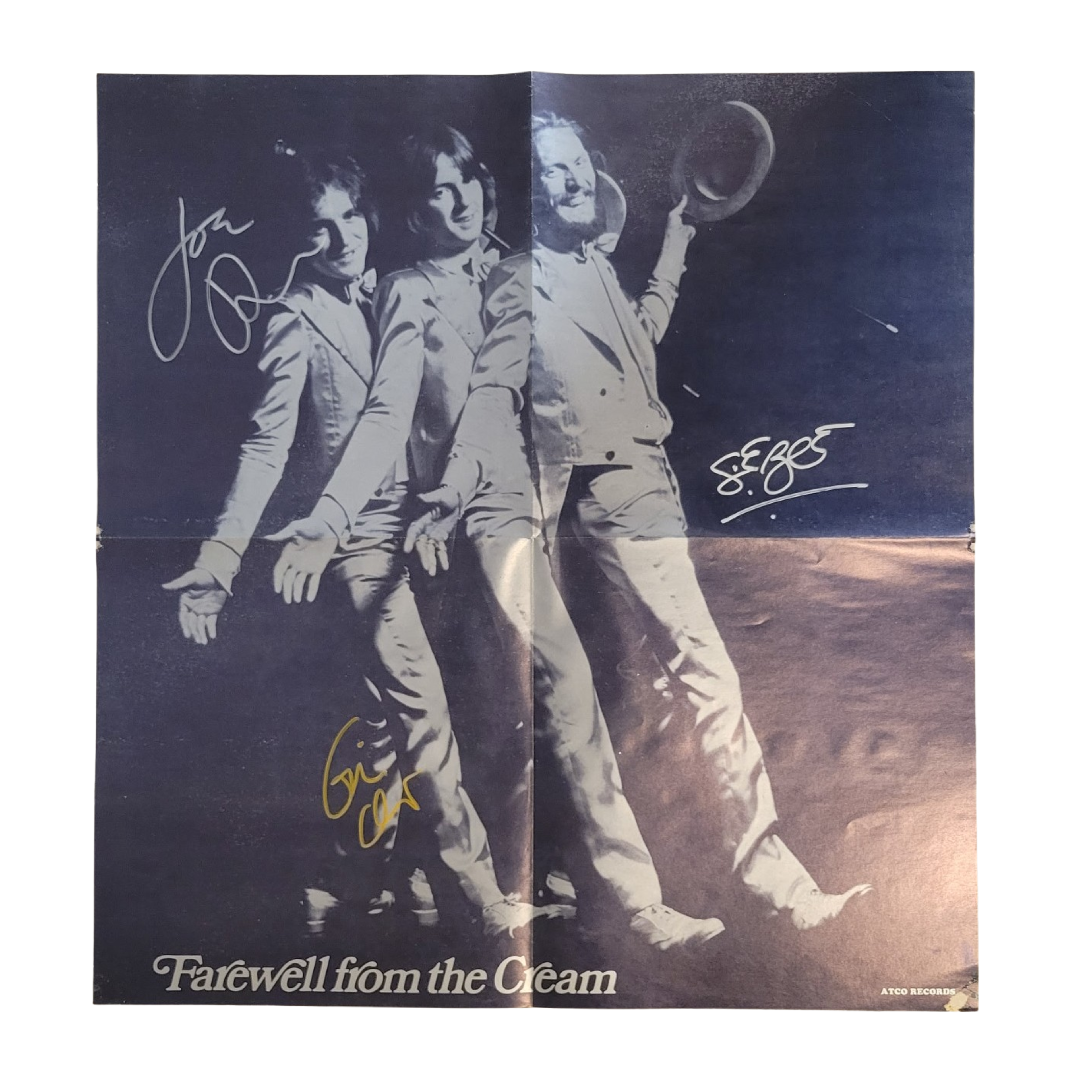 Cream - Goodbye - signed poster by all 3 members